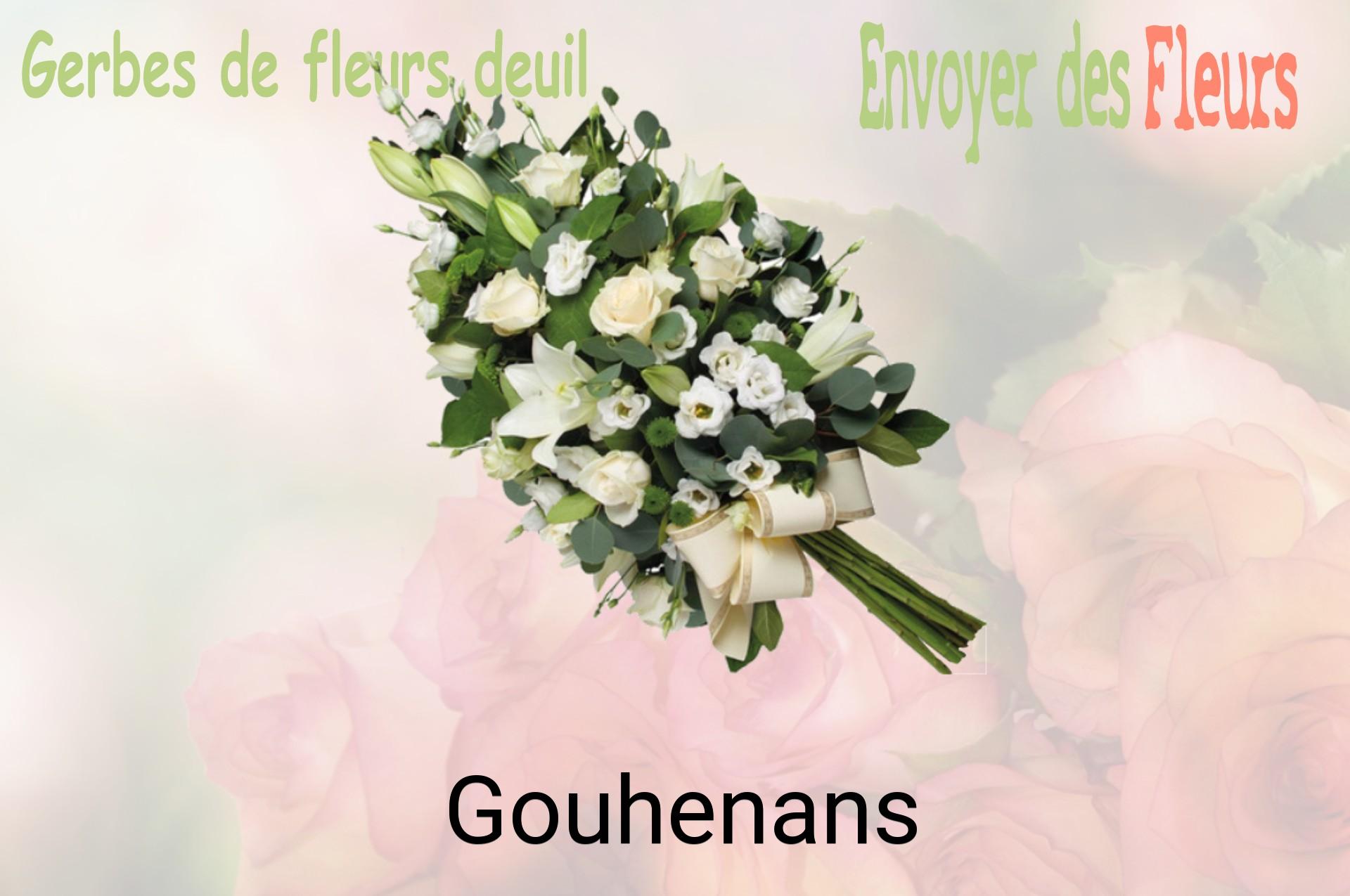 Gerbe de fleurs de deuil livrée à Gouhenans